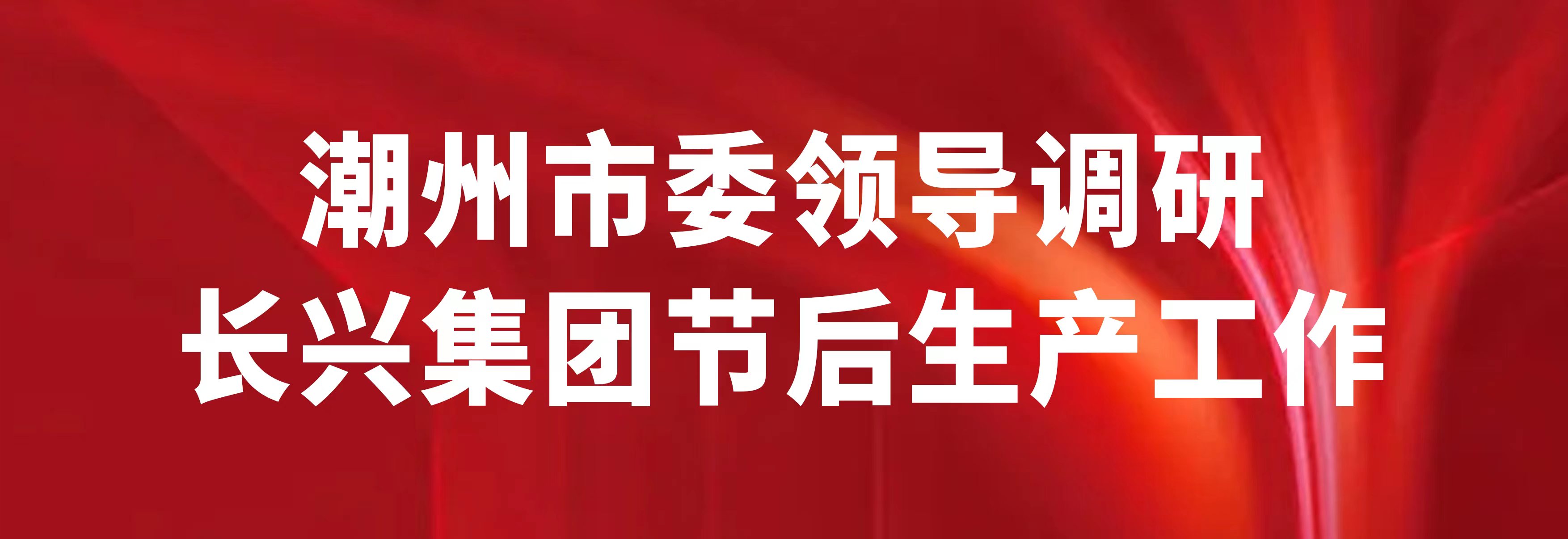 兔年新启|潮州市委领导调研长兴集团节后生产工作